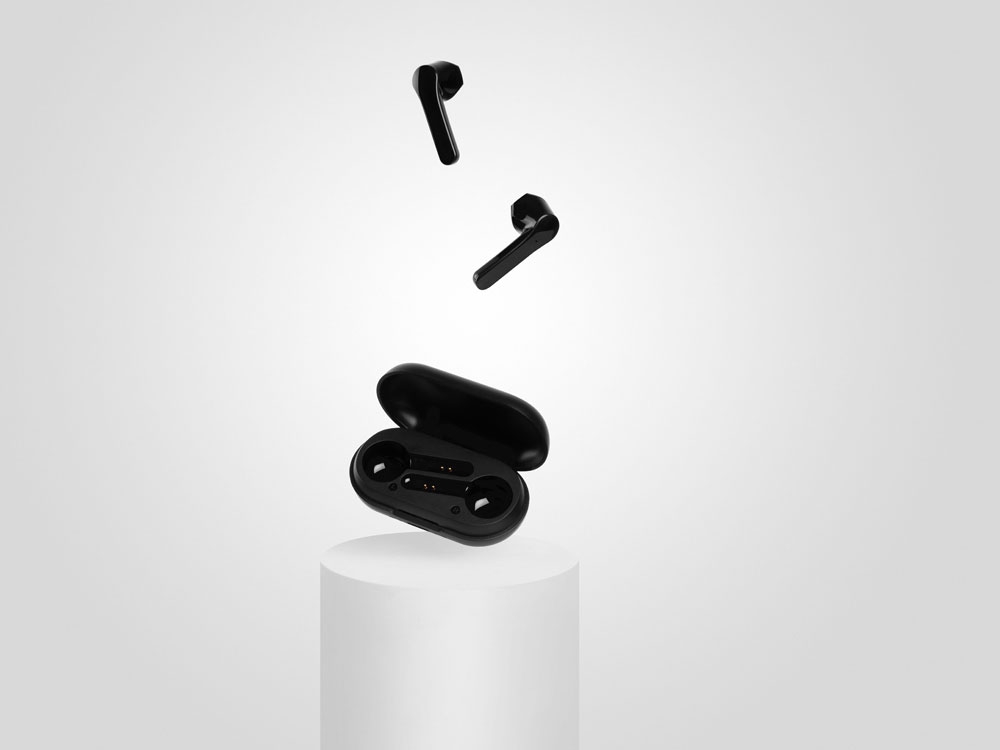 Беспроводные наушники TWS «Mysound Flip», черный, пластик