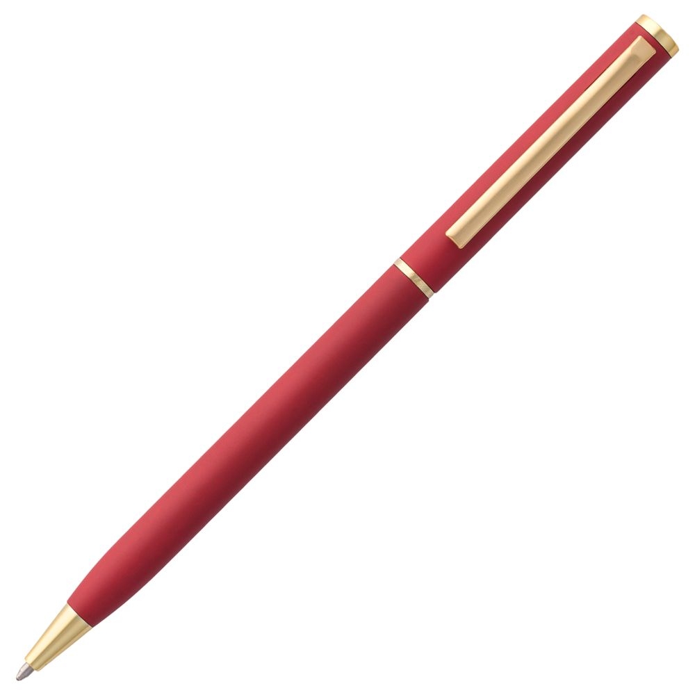 Ручка шариковая Hotel Gold, ver.2, матовая красная, красный, металл