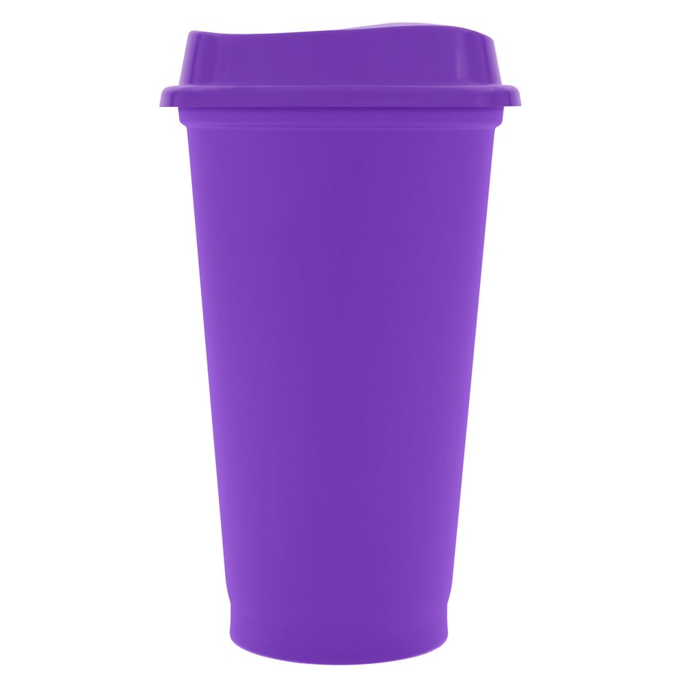 Стакан с крышкой Color Cap, фиолетовый, фиолетовый, полипропилен