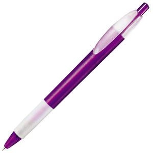X-1 FROST GRIP, ручка шариковая, фростированный сиреневый/белый, пластик, фиолетовый, белый, пластик, прорезиненная поверхность