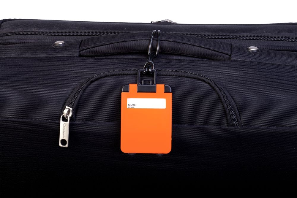 Бирка для багажа Trolley, оранжевая, оранжевый, пластик