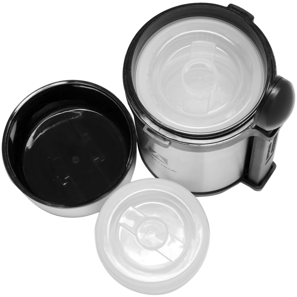 Термос для еды с контейнерами «Арктика 1500», стальной, серый, корпус - нержавеющая сталь; контейнеры - пластик