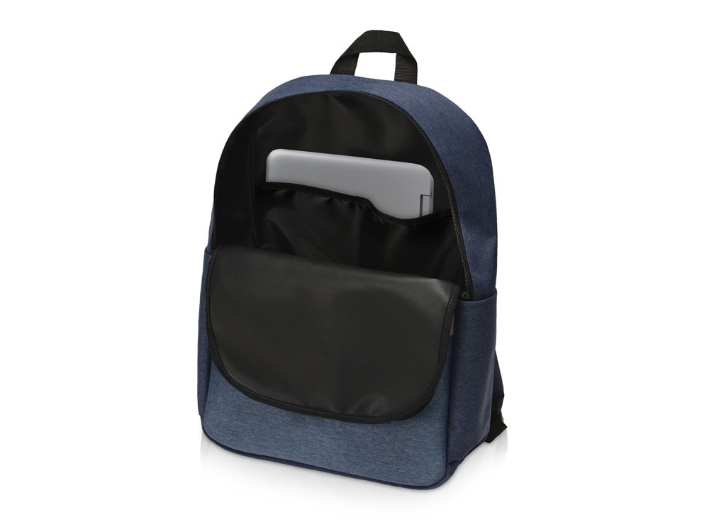 Рюкзак «Merit» со светоотражающей полосой, синий, полиэстер