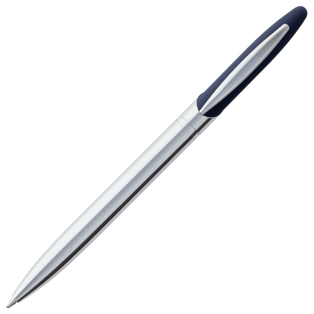 Ручка шариковая Dagger Soft Touch, синяя, синий, металл; покрытие софт-тач
