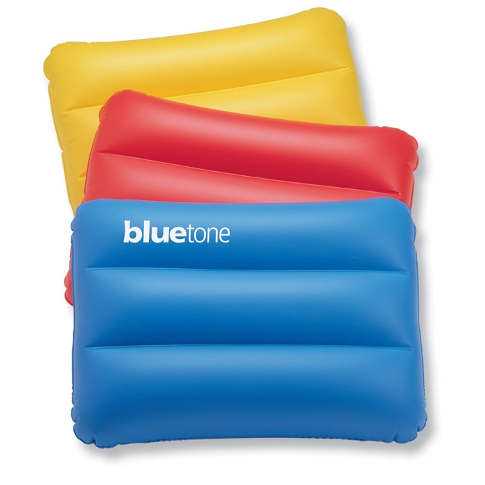 Подушка надувная пляжная, синий, pvc-пластик