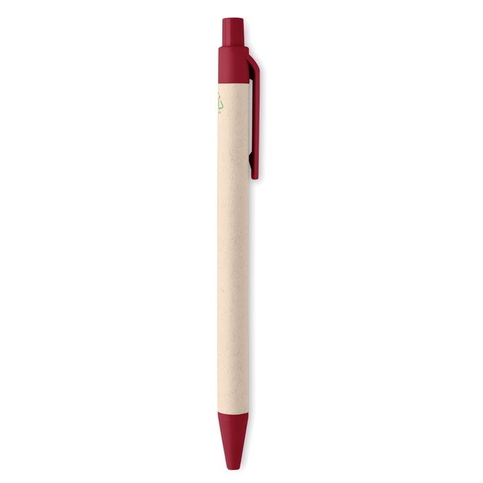 Ручка шариковая, красный, картон