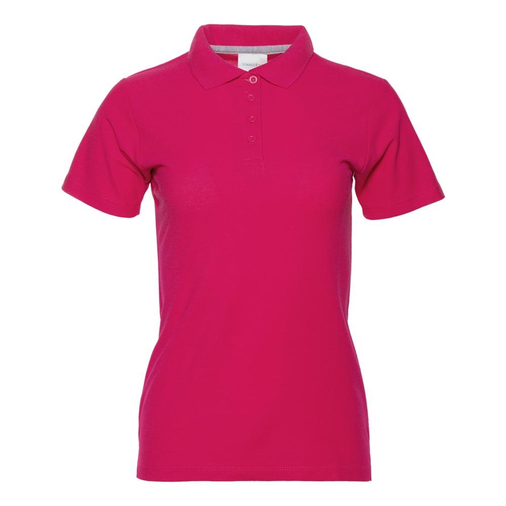 Рубашка поло женская STAN хлопок/полиэстер 185, 04WL, Ярко-розовый, 185 гр/м2, хлопок