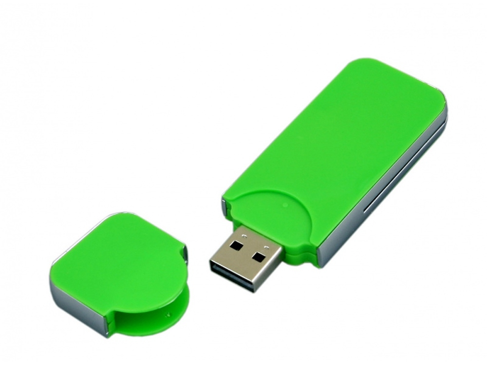 USB 2.0- флешка на 16 Гб в стиле I-phone, зеленый, пластик