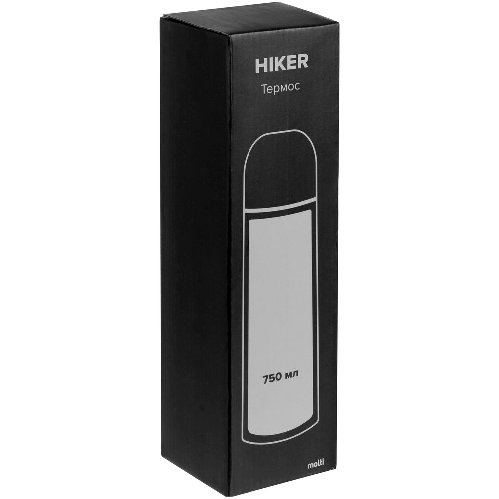 Термос Hiker 750, черный, черный, корпус - нержавеющая сталь; крышка - пластик