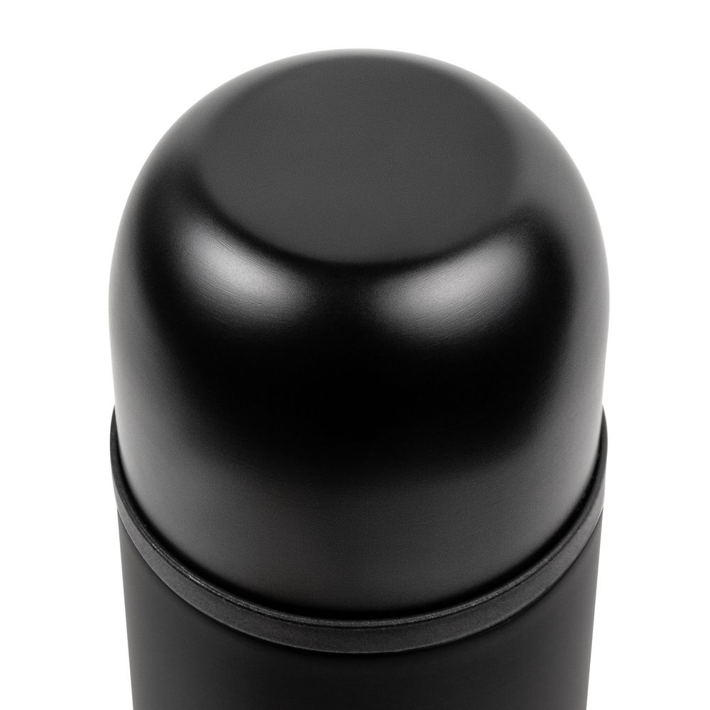 Термос Relaxika 500, черный, черный, корпус - нержавеющая сталь, 18/8; крышка - пластик, пищевой силикон