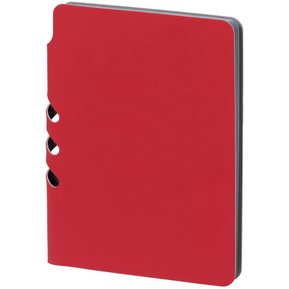 Ежедневник Flexpen Mini, недатированный, красный, красный, покрытие софт-тач; искусственная кожа
