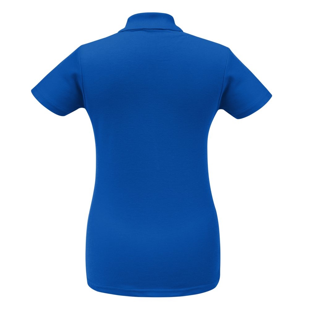 Рубашка поло женская ID.001 ярко-синяя, синий, хлопок