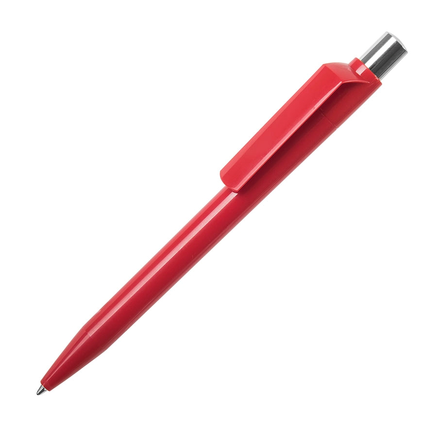 Ручка шариковая DOT, красный, пластик, красный, пластик