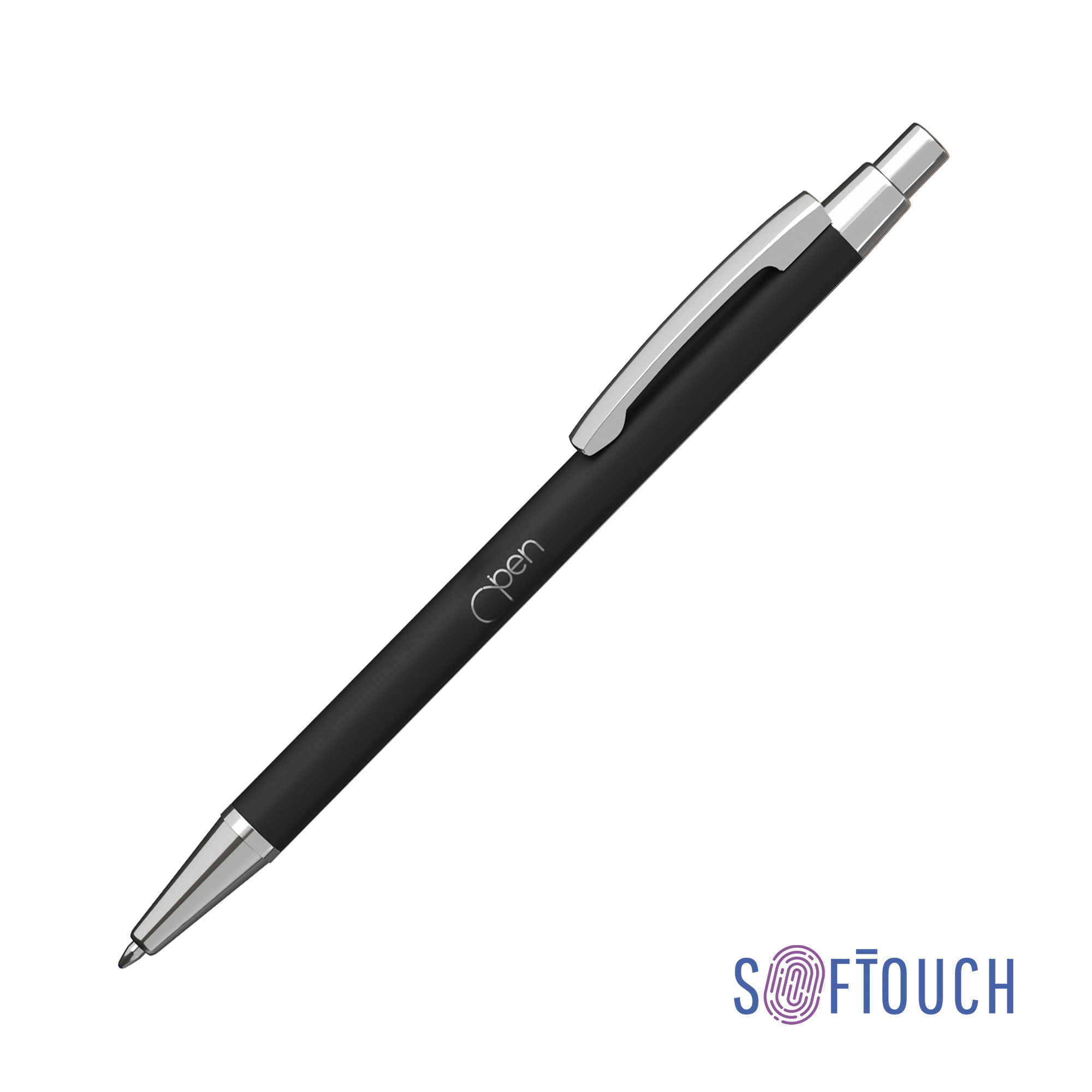 Ручка шариковая "Ray", покрытие soft touch, черный, металл/soft touch