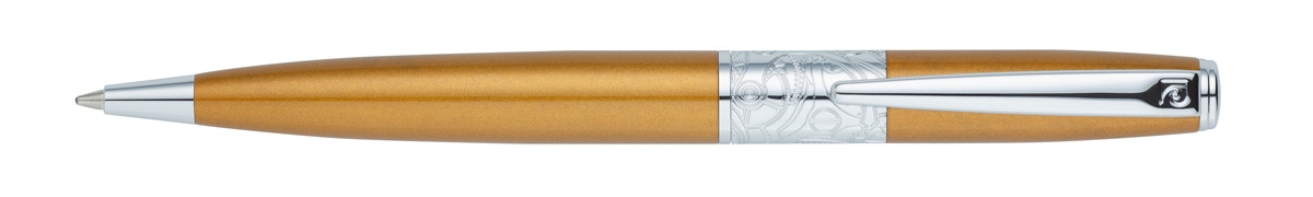 Ручка шариковая Pierre Cardin BARON. Цвет - оранжевый. Упаковка В., оранжевый, латунь, нержавеющая сталь
