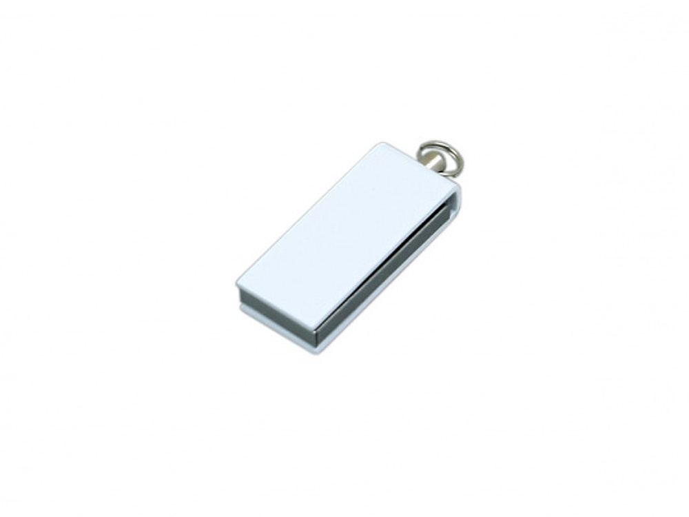 USB 2.0- флешка мини на 64 Гб с мини чипом в цветном корпусе, белый, металл