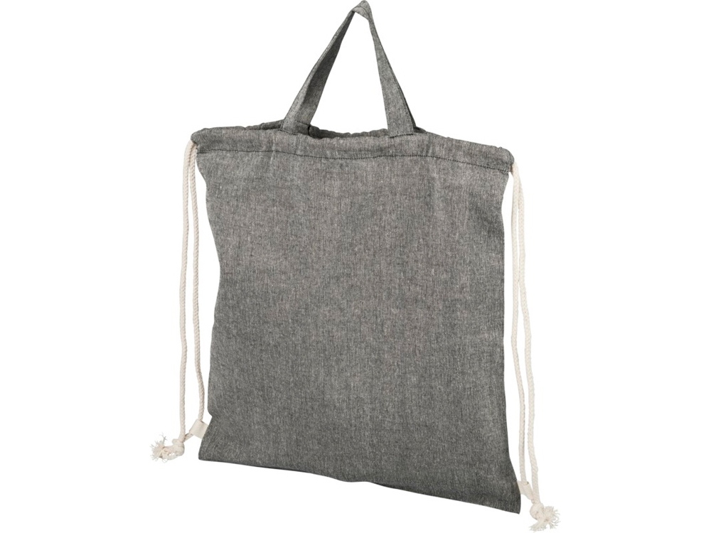 Сумка-рюкзак «Pheebs» из переработанного хлопка, 150 г/м², черный, хлопок