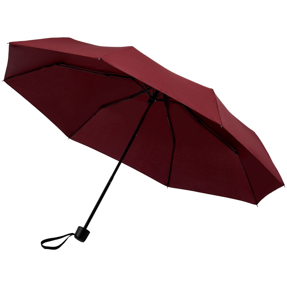 Зонт складной Hit Mini, ver.2, бордовый, бордовый, 190т; ручка - пластик, стеклопластик; купол - эпонж, каркас - сталь