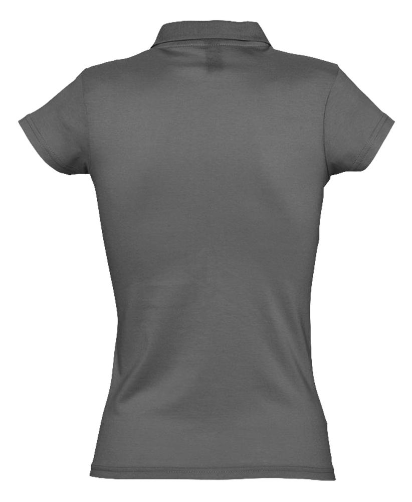 Рубашка поло женская Prescott Women 170, темно-серая, серый, джерси; хлопок 100%, плотность 170 г/м²