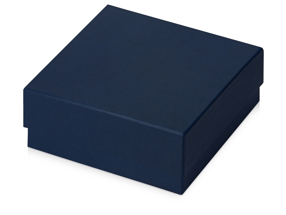 Коробка с ложементом Smooth M для зарядного устройства, ручки и флешки, синий, картон