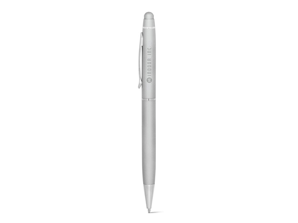 Шариковая ручка из металла со стилусом «JULIE», серебристый, металл