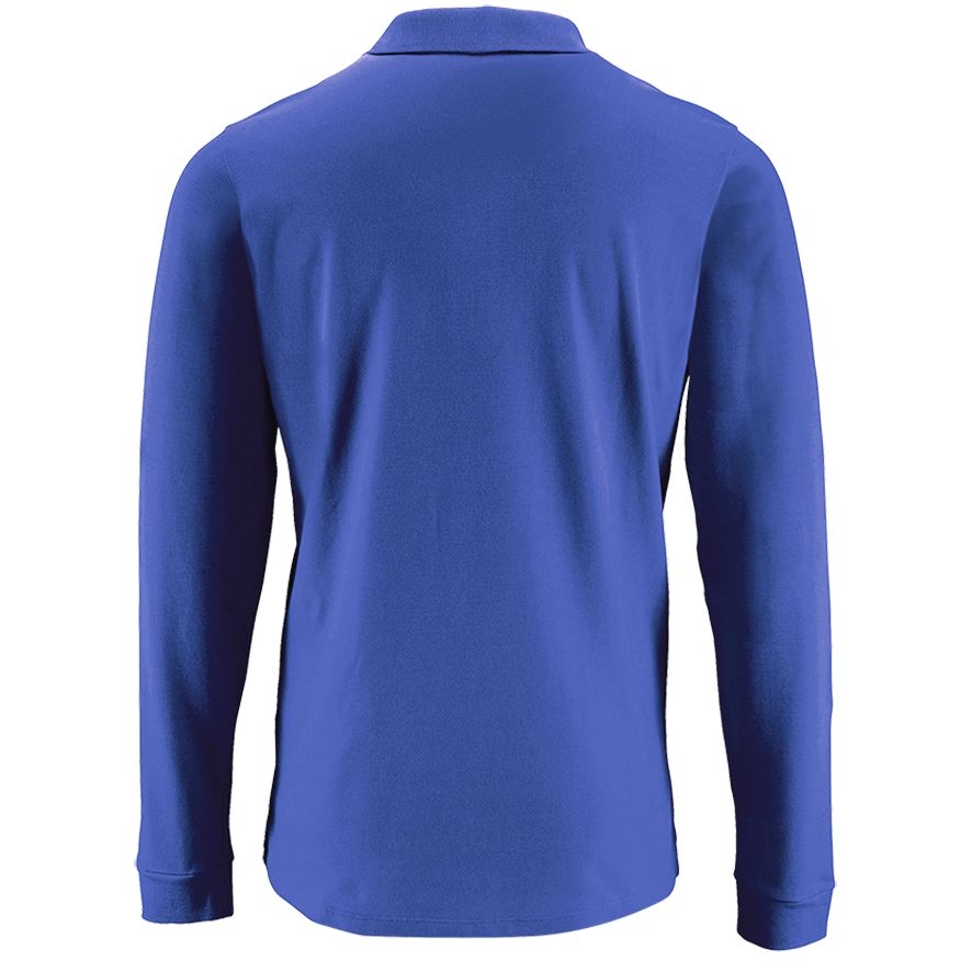Рубашка поло мужская с длинным рукавом Perfect LSL Men, ярко-синяя, синий, хлопок