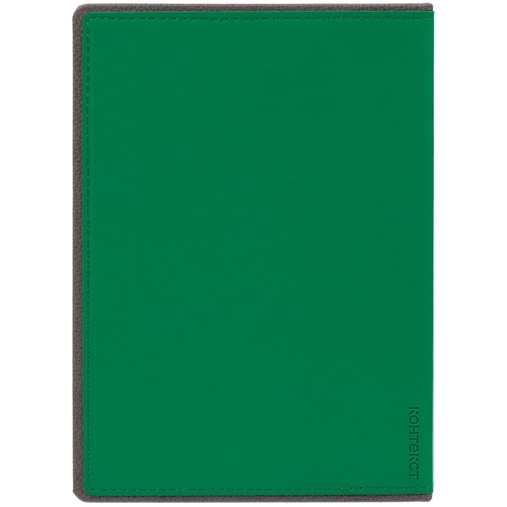 Ежедневник Frame, недатированный, зеленый с серым, зеленый, серый, искусственная кожа; покрытие софт-тач