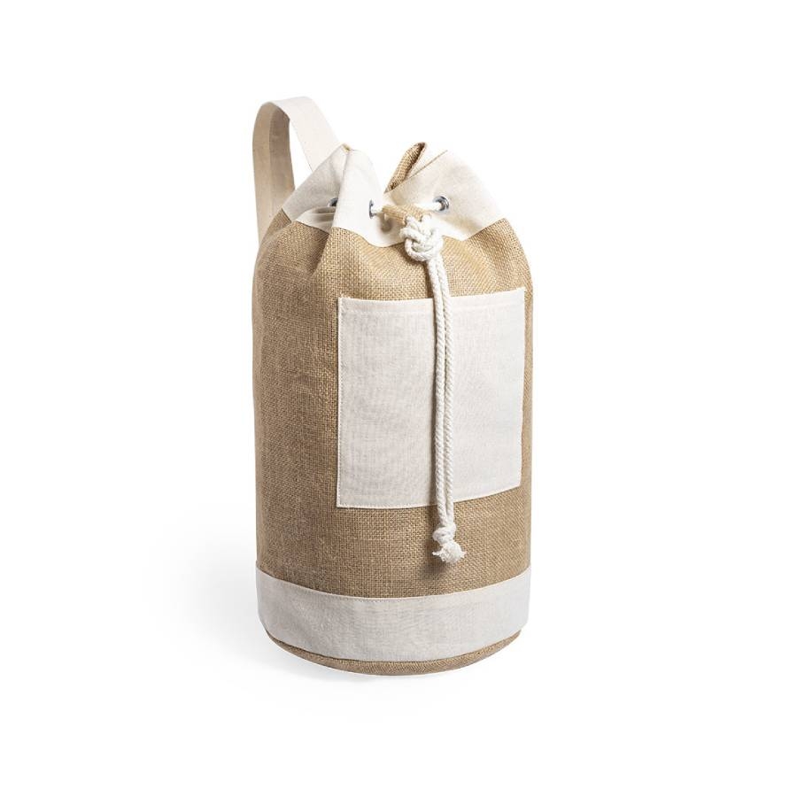 Рюкзак LOPSO, бежевый, 45 x 23 см, 100% джут 240 г/м2/хлопок 200 г/м2, бежевый, 100% джут/хлопок