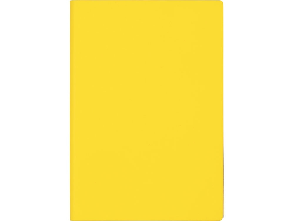 Бизнес-блокнот А5 «C1» soft-touch, желтый, кожзам, soft touch