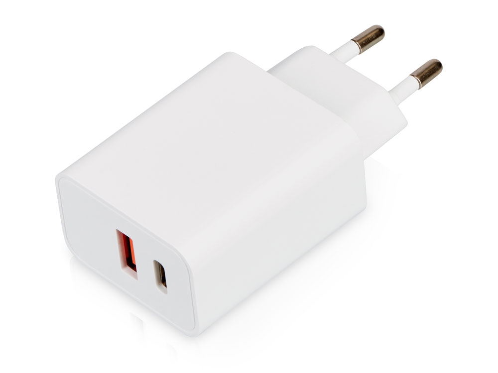 Сетевое зарядное устройство c выходами USB-A и USB-C «Recharger», 10 Вт, белый