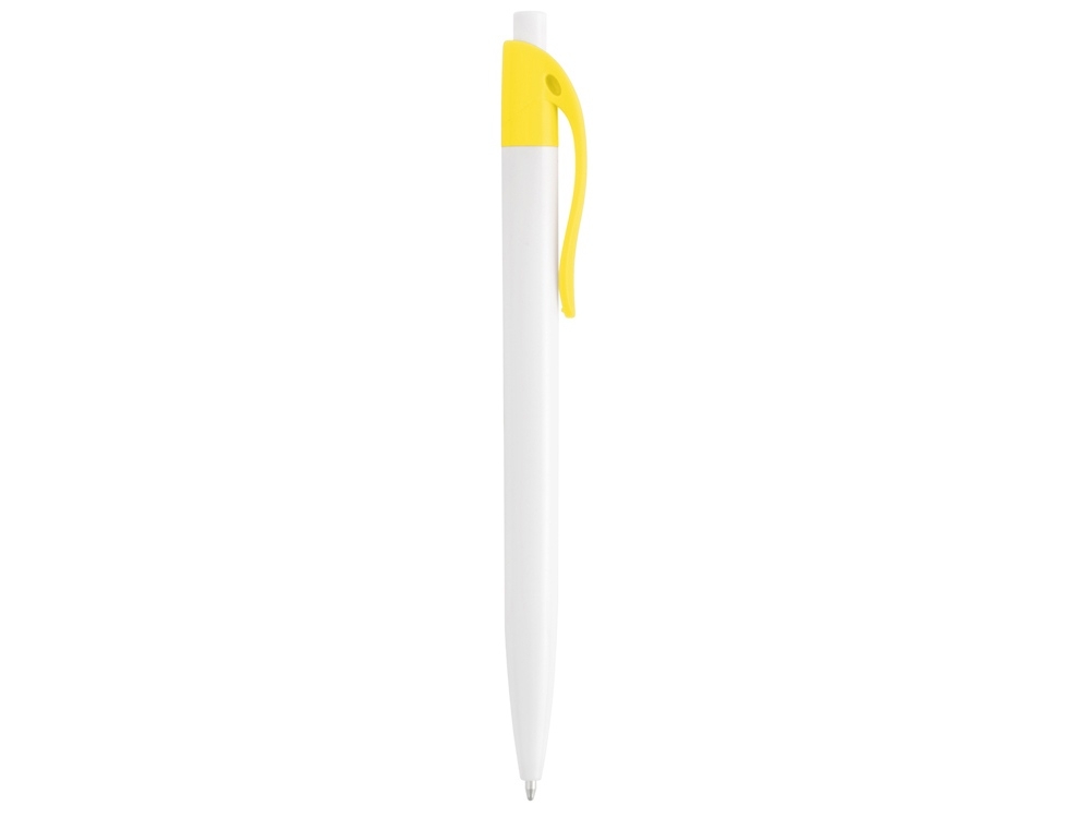 Ручка пластиковая шариковая «Какаду», белый, желтый, пластик