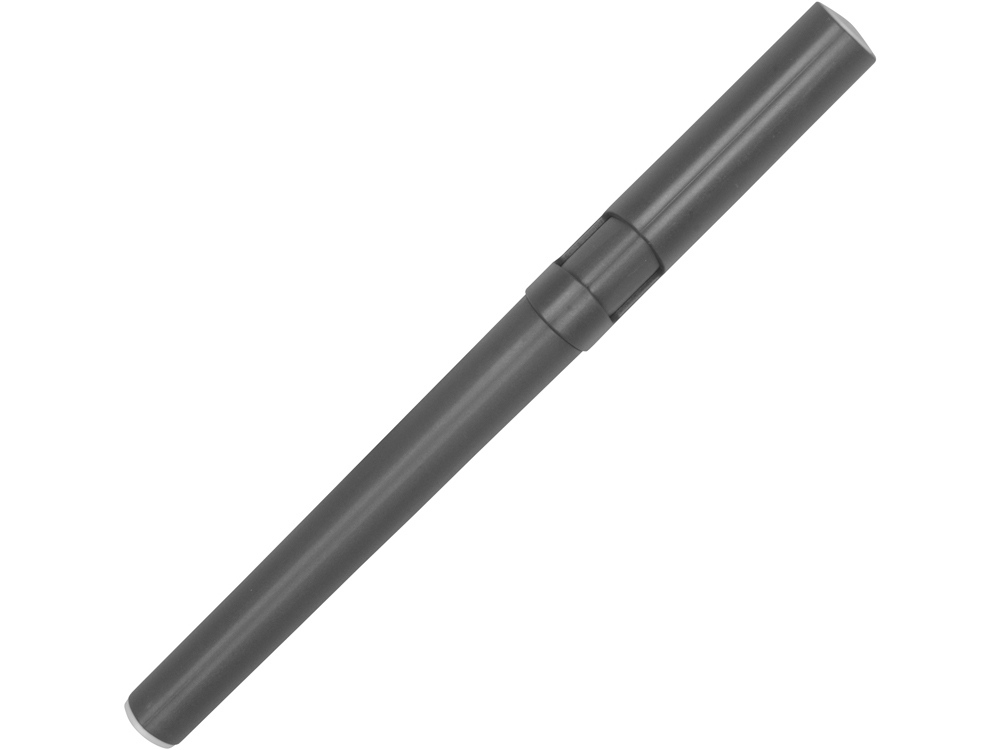 Ручка-подставка пластиковая шариковая трехгранная «Nook», серый, пластик