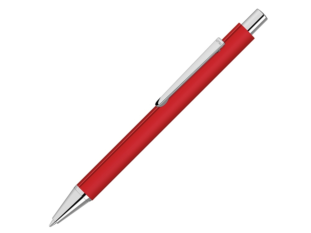 Ручка шариковая металлическая «Pyra» soft-touch с зеркальной гравировкой, красный, soft touch