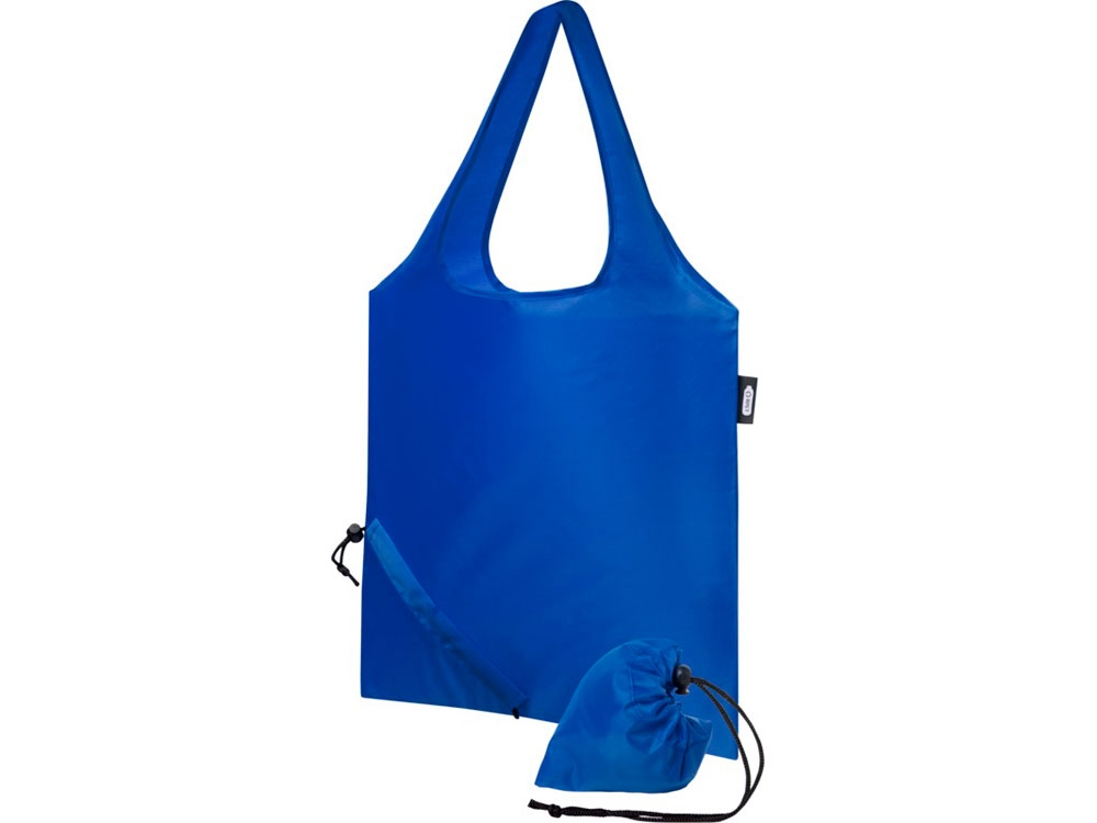 Складная эко-сумка «Sabia» из вторичного ПЭТ, синий, полиэстер