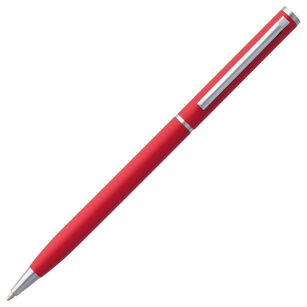 Ручка шариковая Hotel Chrome, ver.2, матовая красная, красный, металл