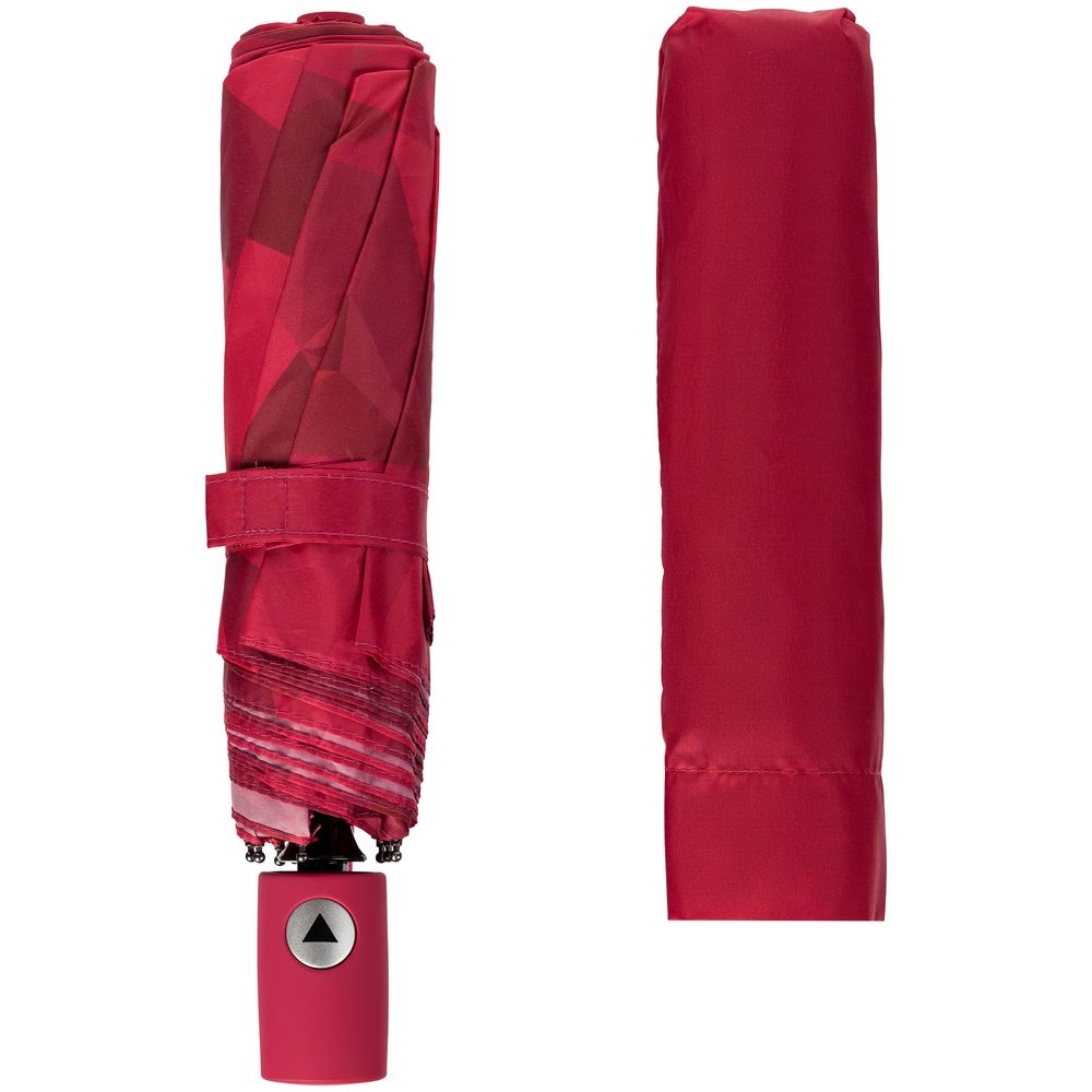 Складной зонт Gems, красный, красный, полиэстер
