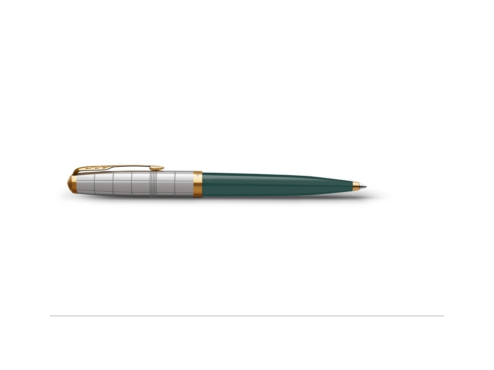 Ручка шариковая Parker 51 Premium, зеленый, желтый, серебристый, металл
