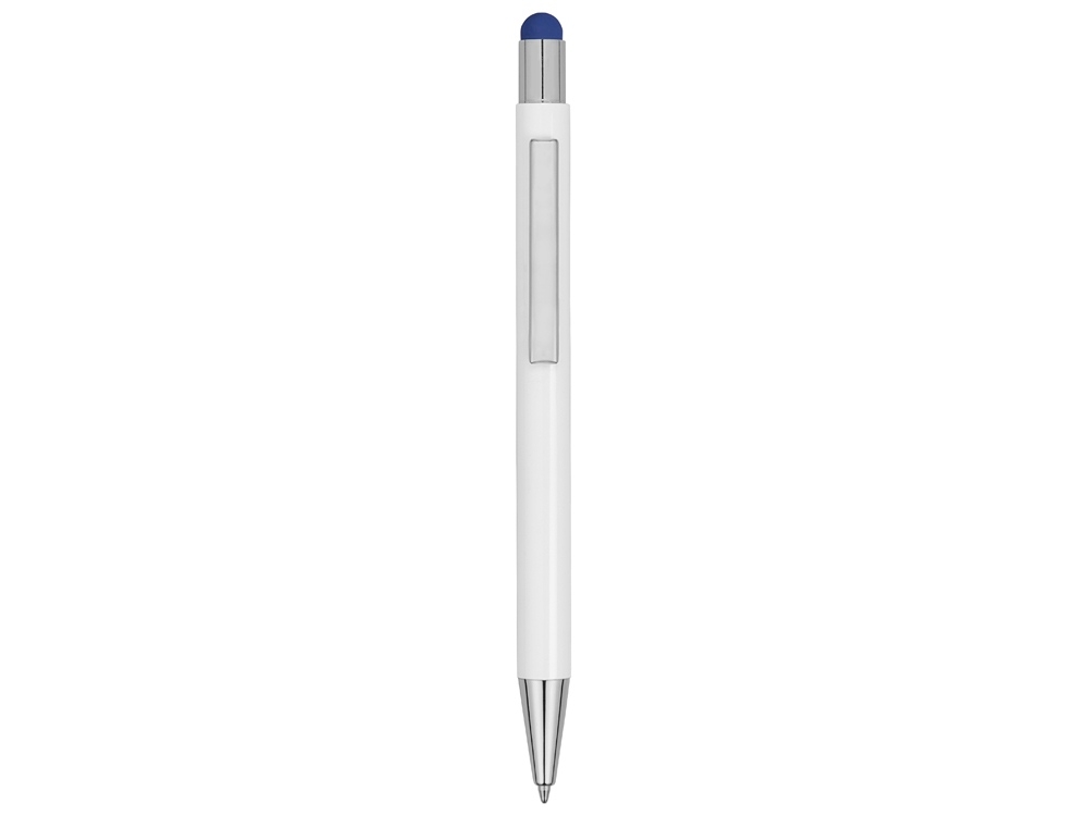 Ручка металлическая шариковая «Flowery» со стилусом, белый, металл