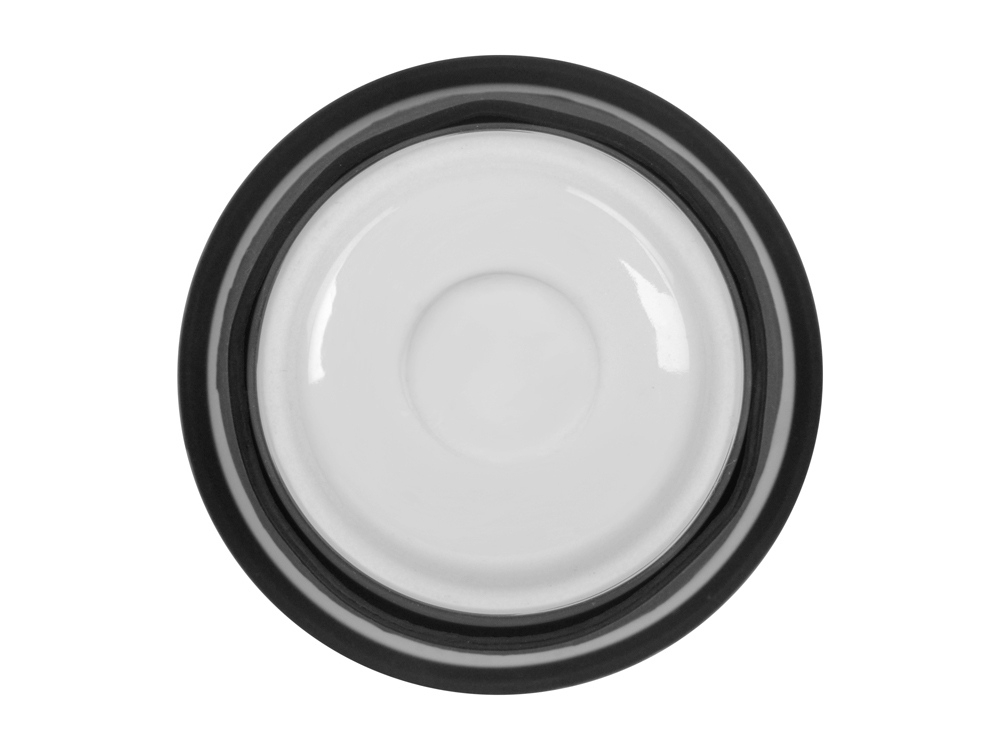 Фарфоровая кружка с двойными стенками «Toronto», черный, белый, фарфор, силикон
