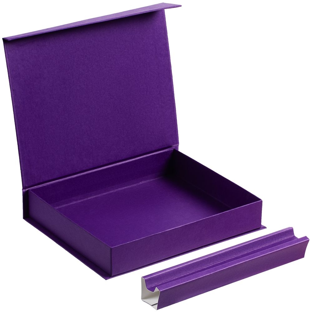 Коробка Duo под ежедневник и ручку, фиолетовая, фиолетовый, картон