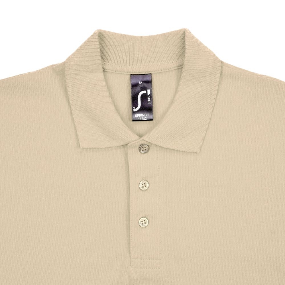 Рубашка поло мужская Spring 210, бежевая, бежевый, хлопок