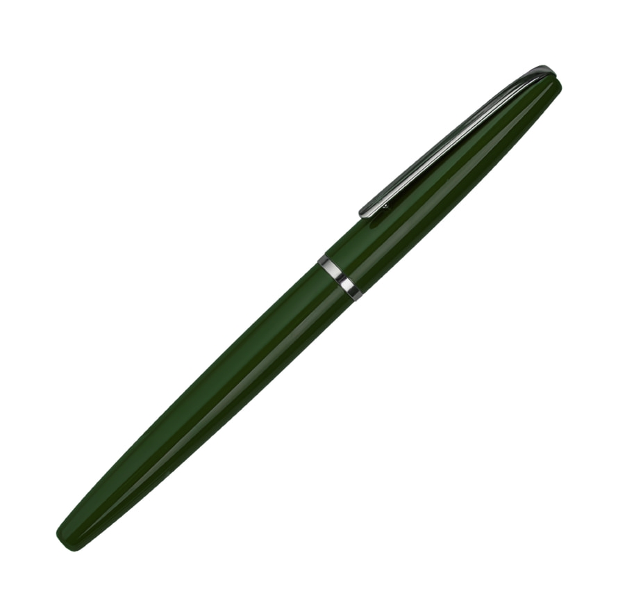 DELICATE, ручка-роллер, темно-зеленый/хром, металл, темно-зелёный, металл