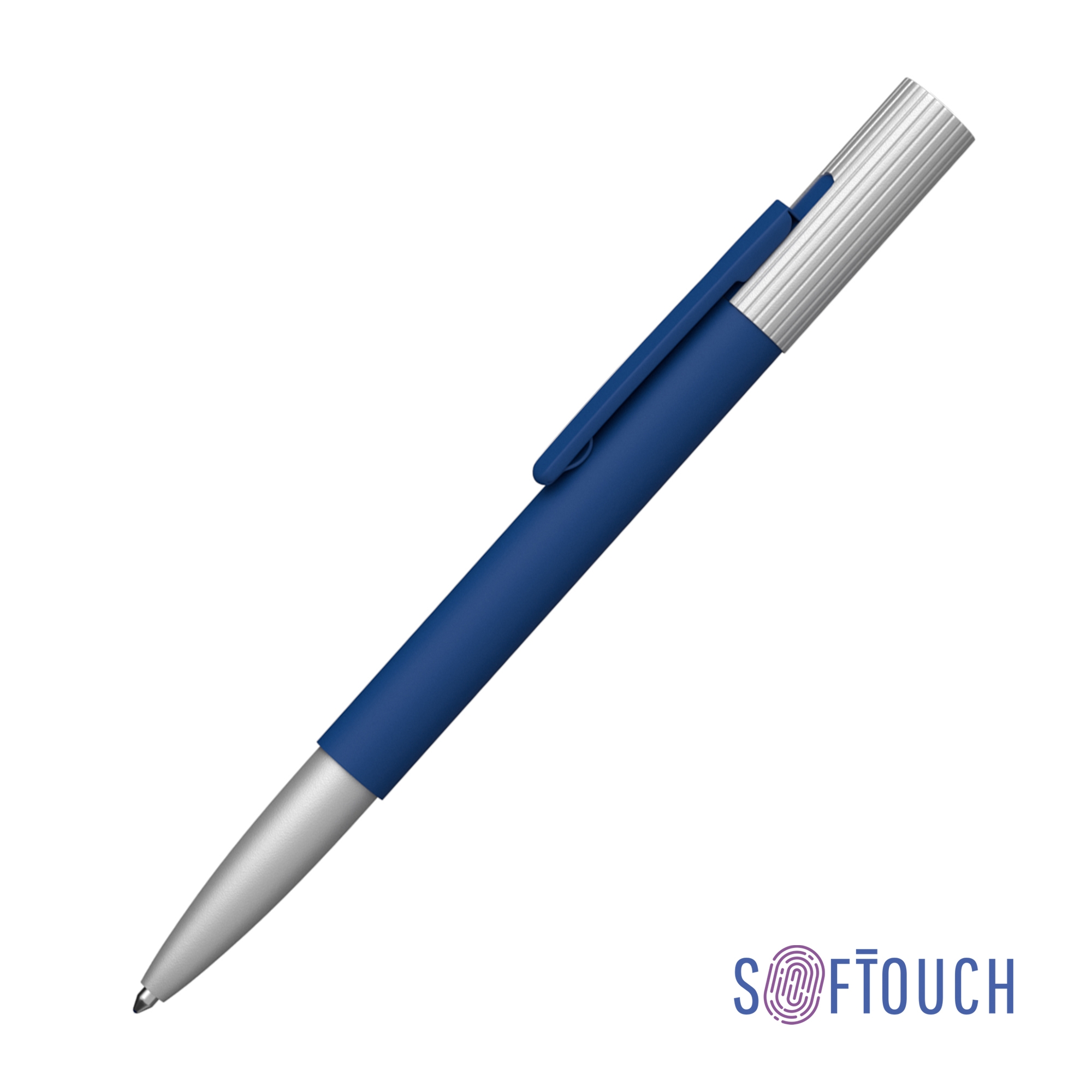 Ручка шариковая "Clas", покрытие soft touch, синий, металл/soft touch