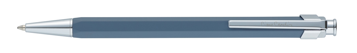 Ручка шариковая Pierre Cardin PRIZMA. Цвет - серо-голубой. Упаковка Е, серый, латунь, нержавеющая сталь