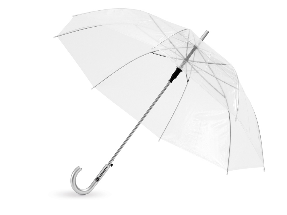 Зонт-трость, прозрачный, эластан