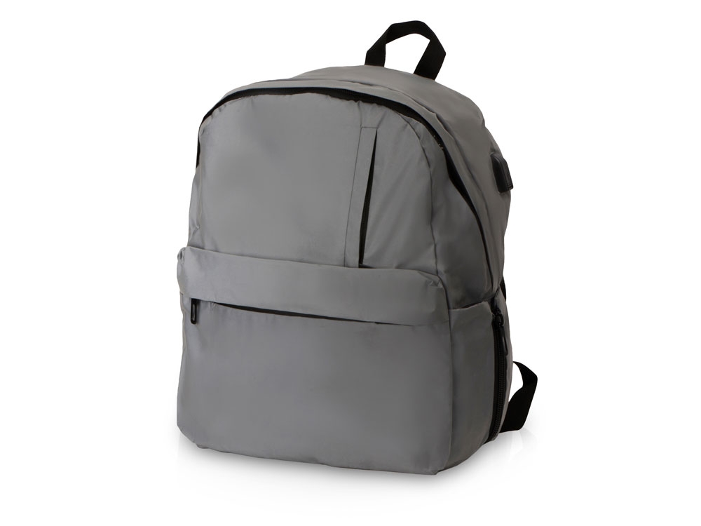 Светоотражающий рюкзак «Reflector» для ноутбука 15,6", серебристый, полиэстер, хлопок