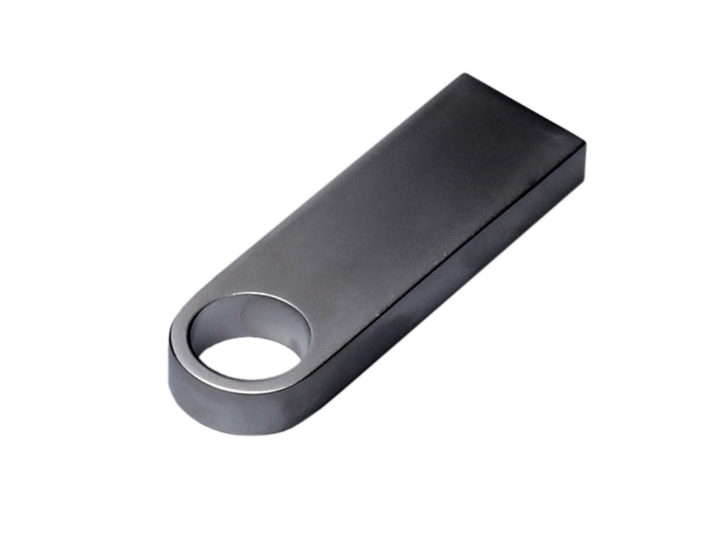 USB 3.0-флешка на 64 Гб с мини чипом и круглым отверстием, серебристый, металл
