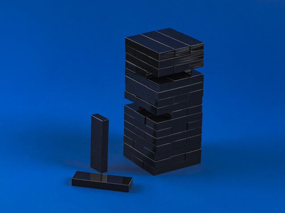 Игра Acrylic Tower, черная, черный, акрил