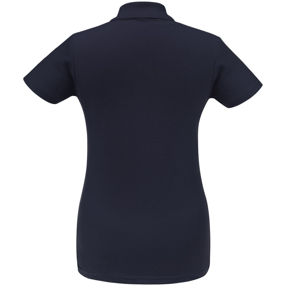 Рубашка поло женская ID.001 темно-синяя, синий, хлопок