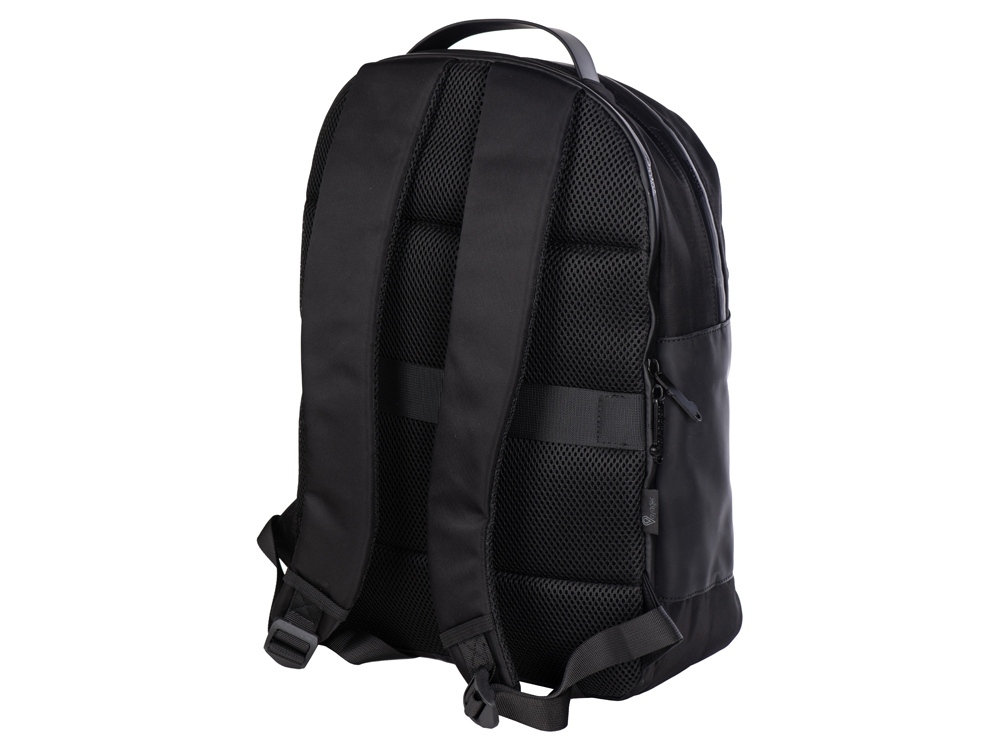 Рюкзак «Silken» для ноутбука 15,6'', черный, полиэстер, кожзам